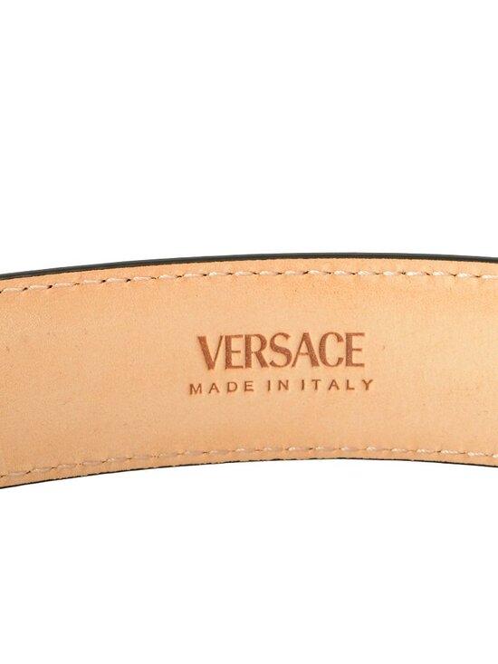 Versace Brown 100% Leather Gold Medusa Head Decorated Belt US 28 IT 70 main image 4